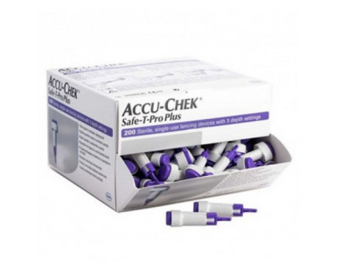 Ланцети Акку-Чек Сейф-Т-Про ПЛЮС (Система для прокалывания Accu-Chek Safe-T-Pro Plus) 200шт.