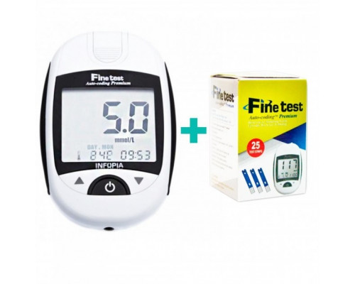 Глюкометр Fine test Avto-coding Premium (Файнтест Премиум), Infopia (Южная Корея)