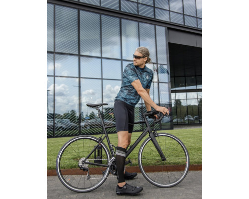 Компресійні гетри для спорту чоловічі, чорно-сірі Relaxsan 803 BG Sport Socks (Італія)