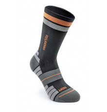 Компресійні шкарпетки спортивні короткі, сіро-жовтогарячі Relaxsan 801 GO Sport Socks (Італія)