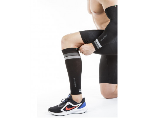 Компресійні гетри для спорту чоловічі, чорно-сірі Relaxsan 803 BG Sport Socks (Італія)