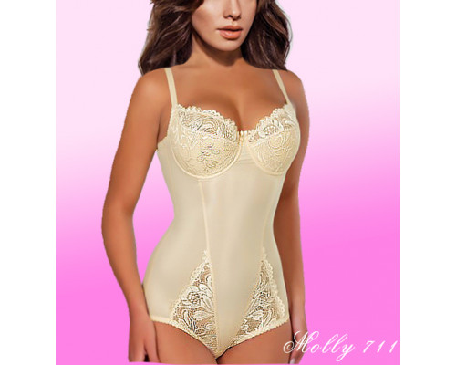 Корректирующее боди ажур Molly 711 - крем