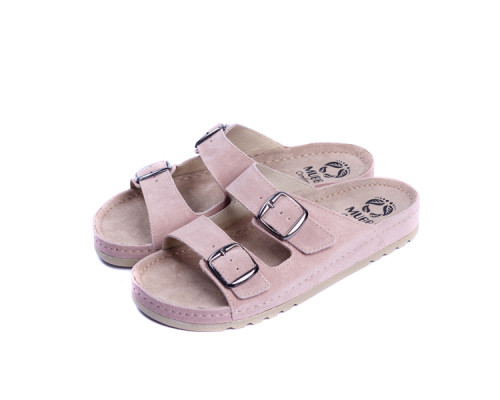 Жіночі шкіряні шльопанці VESUVIO ROSE 807, Mubb