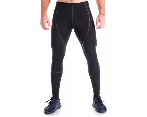 Тайтси чоловічі для бігу Totalfit G2-1 (чорні із сірою сіткою)