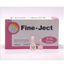 Голки для інсулінових шприц-ручок Fine Ject S 0,25мм (31G) х 5мм, 100шт.