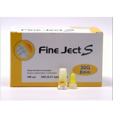 Голки для інсулінових шприц-ручок Fine Ject S 0,31мм (30G) х 8мм, 100шт.