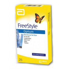 Тест-смужки FreeStyle Optium (ФріСтайл Оптіум) №25 - 25шт. в упаковці