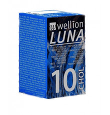 Тест-смужки для вимірювання рівня холестерину в крові – 10 штук Wellion LUNA Duo (Австрія)