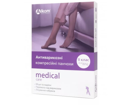 Чулки антиварикозные medical care, класс компрессии II закрытый носок, Алком